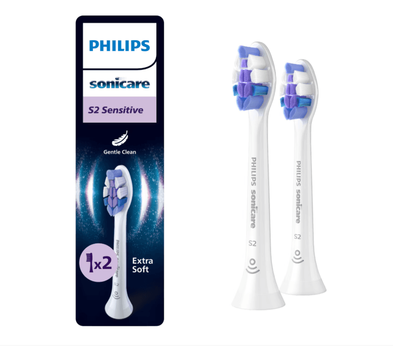 Rezerve PHILIPS Sonicare Sensitive HX6052/87, Pachet de 2 capete de periere, Standard, Click-on