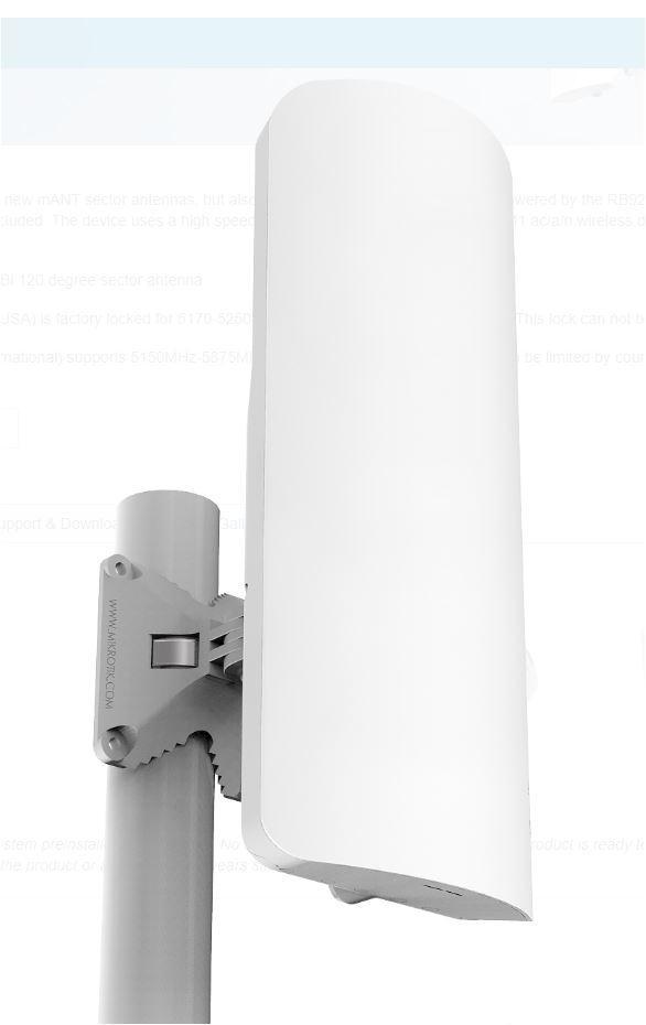 Mikrotik Antena externa 15dBi, 120 grade + router wireless integrat, CPU: 720Mhz, Ram: 128 Mb