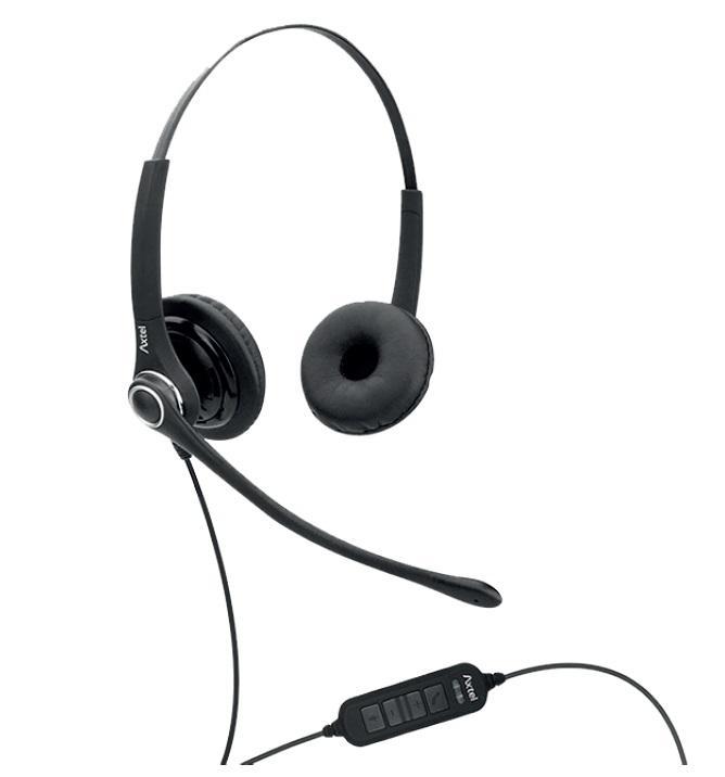 Casti Head-band Axtel PRO XL duo NC WB, Wired, noise-canceling, Multicolor