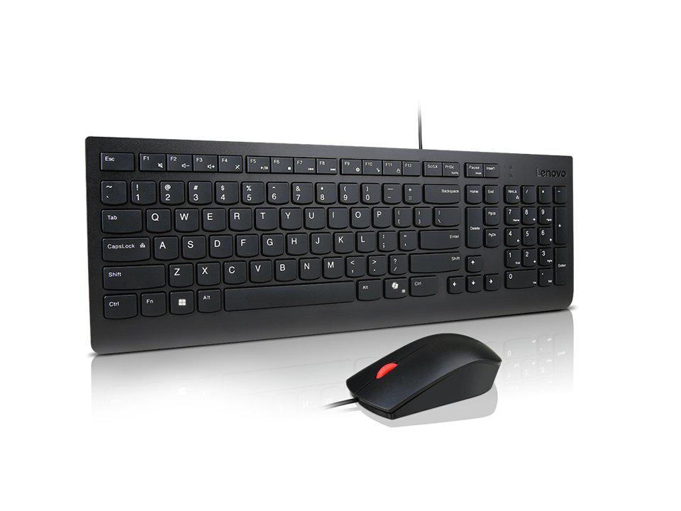 Lenovo Essential Wired Combo Keyboard and Mouse; Connectivity: Wired; Number of Button: 3; Mouse Resolution: 1600 DPI