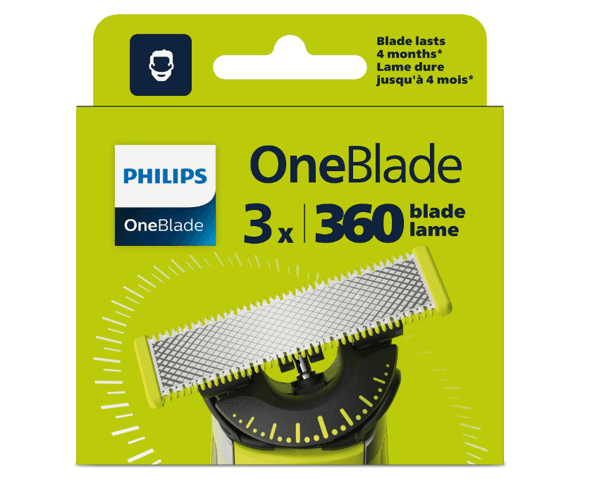 Rezerva OneBlade 360, QP430/50, otel inoxidabil, umed si uscat, kit 3 lame