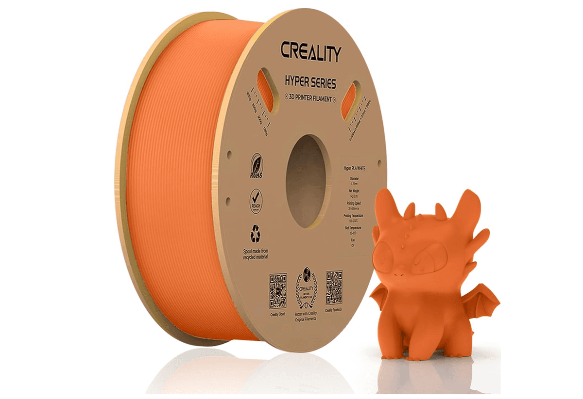 CREALITY HYPER PLA 3D Printer Filament, Orange, Temperatura printare: 200-220 grade celsius, Diametru filament: 1.75mm