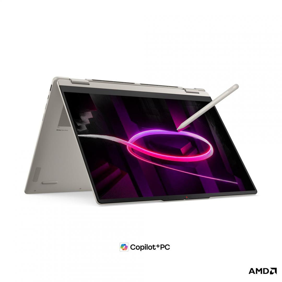 Laptop Consumer Lenovo Yoga 7 2-in-1 16AGP11 Copilot+ PC, cu procesor Ryzen AI 7 445, 16'' OLED, 24 GB LPDDR5x-SDRAM