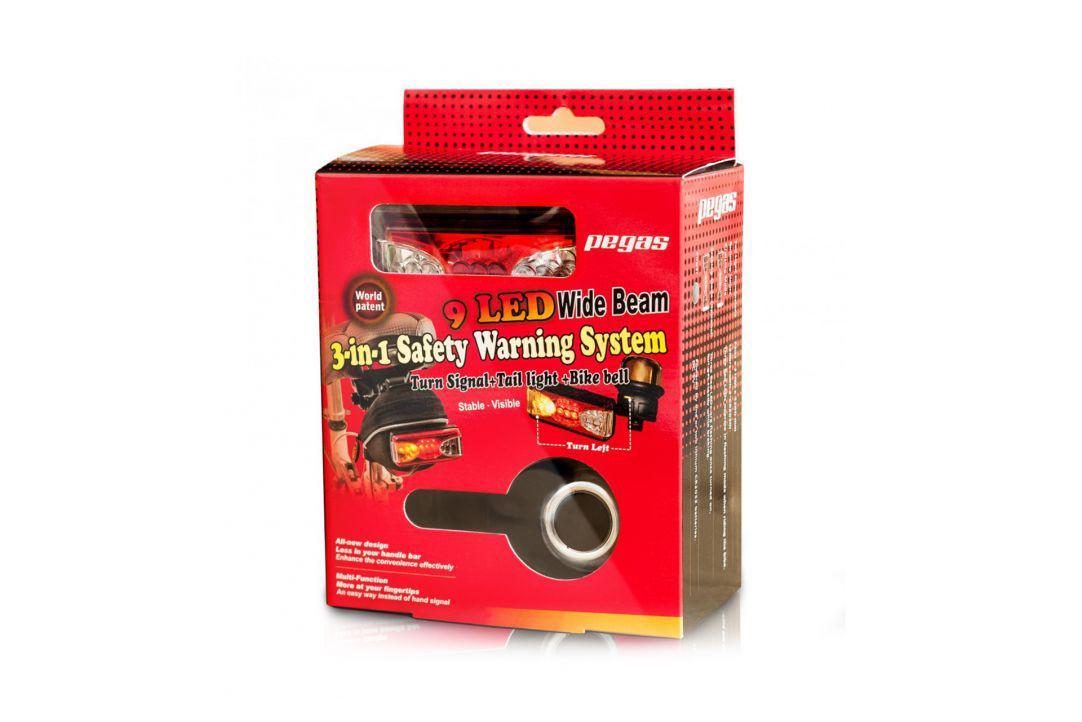 Semnalizator cu sonerie Pegas F21-BCS-B, semnalizator 73x21x32mm, 9 led, baterii 2xCR2032, autonomie 120 ore