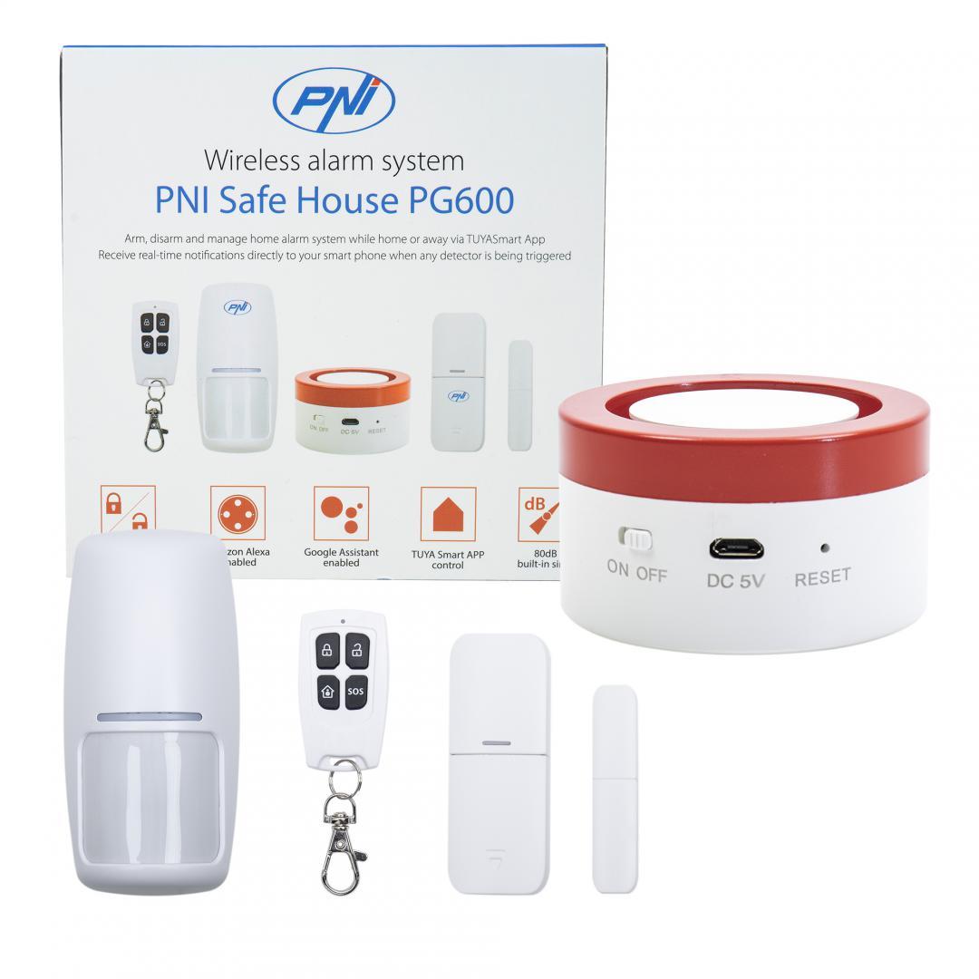 Sistem de alarma wireless PNI Safe House PG600, sistem inteligent de securitate pentru casa, conectare wireless