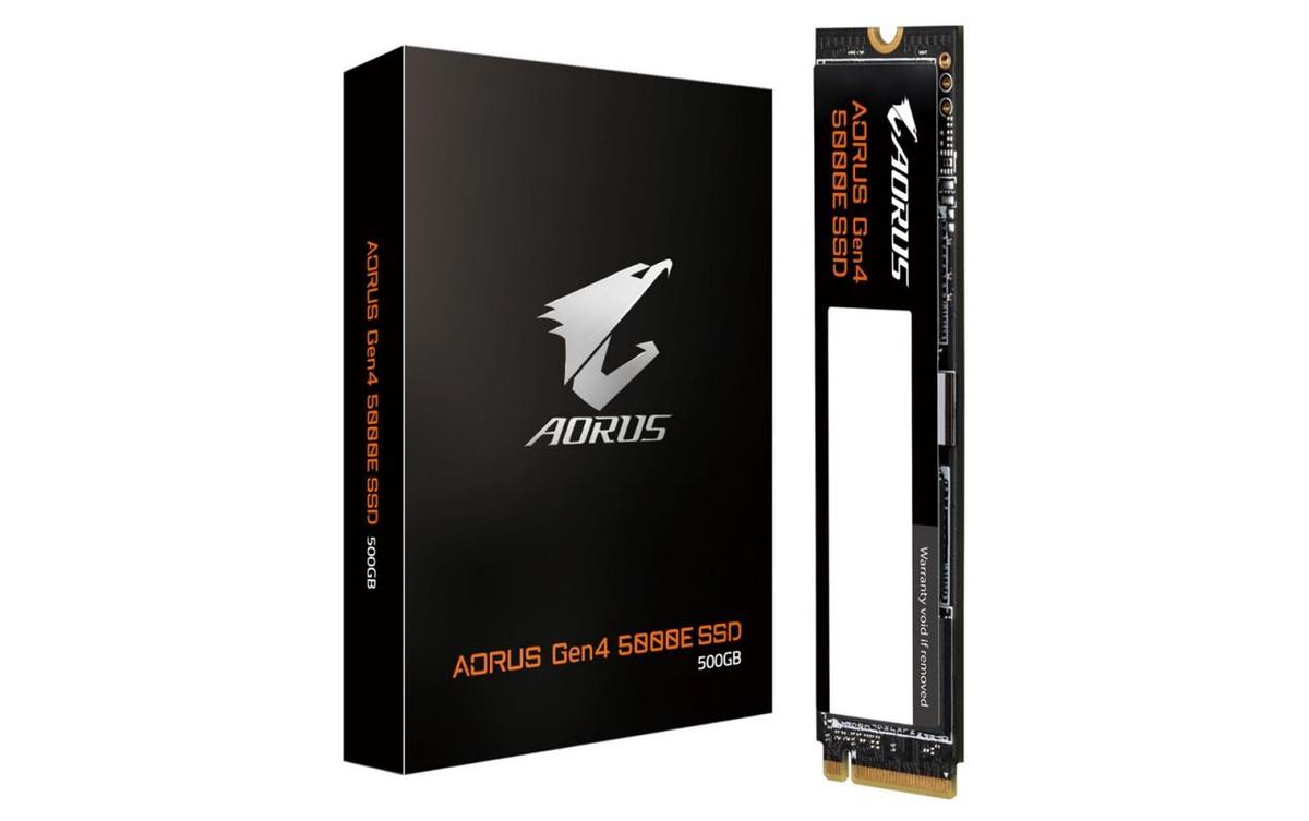 SSD intern Gigabyte AORUS Gen4 5000E, 500 GB, PCI Express 4.0 x4, NVMe, M.2