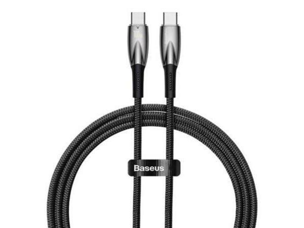 Cablu alimentare si date Baseus Glimmer, Fast Charging Data Cable pt.smartphone, USB Type-C la USB Type-C 100W, 1m