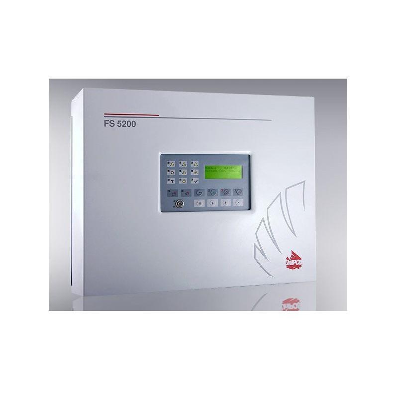 Conventional fire control panel FS5200:- 8 fire lines;- 1 monitored output;- 3 relay outputs – 2 relay outputs for fire