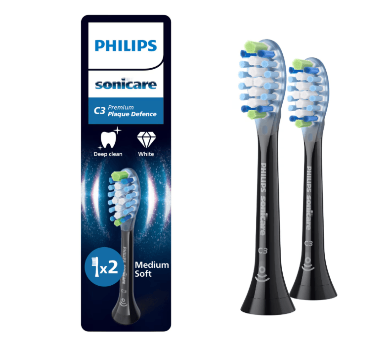 Rezerve PHILIPS Sonicare Plaque Defence HX9042/88, Pachet de 2 capete de periere, Standard, Click-on