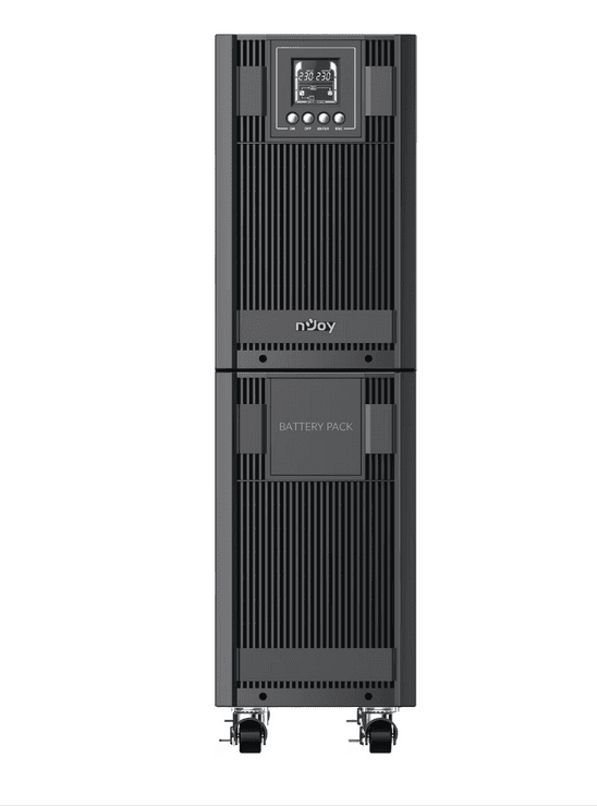 UPS nJoy Aster 6KT, 6KVA / 5.4KW, monofazat, pana la 96% eficienta in eco mode, display LCD, fara baterii instalate