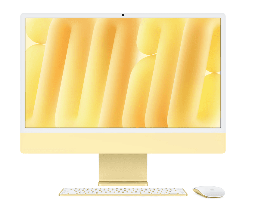 Apple iMAC 24" Retina 4.5k/ Apple M4 (CPU 8-core, GPU 8-core, Neural Engine16-core)/16GB/512GB - Yellow - INT KB (2024)