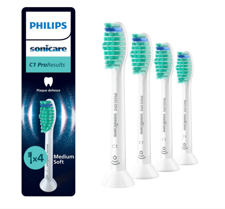 Rezerve PHILIPS Sonicare Pro Results HX6014/87, Pachet de 4 capete de periere, Standard, Click-on