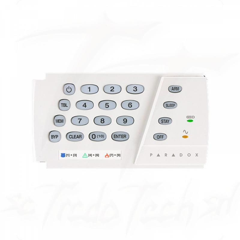 Tastatura Led Paradox, cablata pentru 10 zone, 7 taste active cu activcare rapida ( one-touch), Led ACC, Led Stay-D