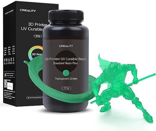 CREALITY Rasina Standard plus rigida fotosensibila, 500g, culoare transparent Green