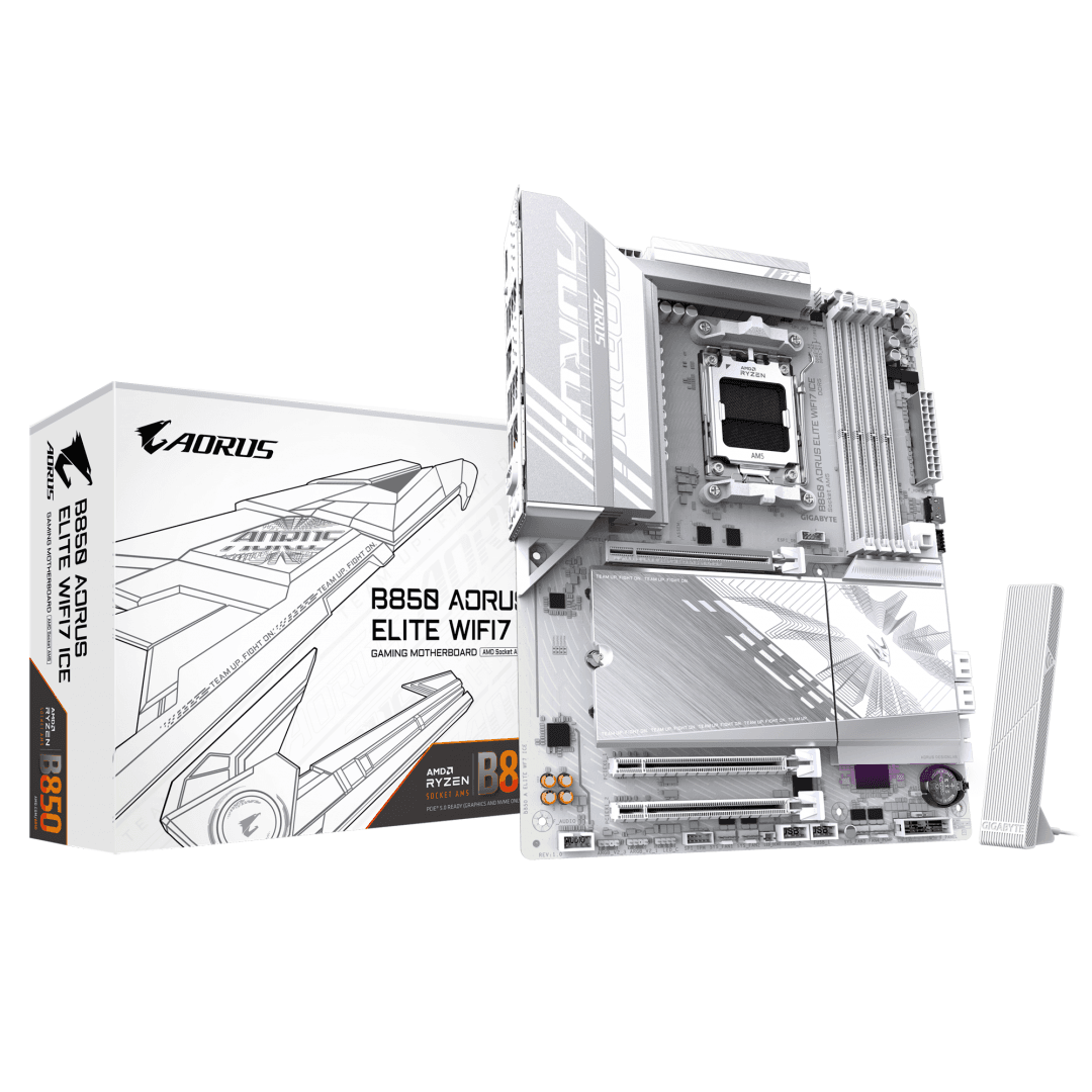 Placa de baza Gigabyte B850 AORUS ELITE WIFI7 ICE, Socket AM5, DDR5, ATX