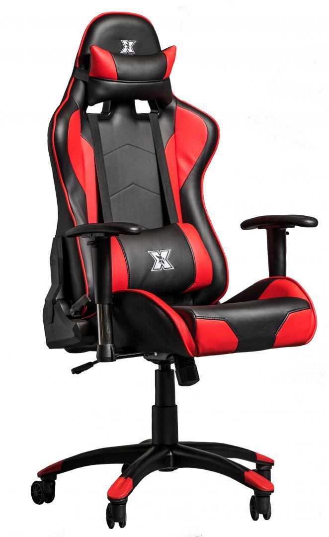 Scaun gaming X by Serioux, Torin, ajustabil, piele sintetica, piston pe gaz, manere reglabile, baza stea cu 5 picioare