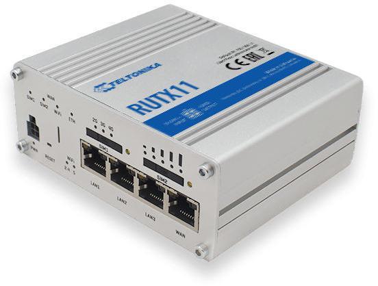 Router industrial IP Teltonika RUTX11, Dual SIM, WiFi, antene 2x SMA pentru LTE, 2x RP-SMA pentru WiFi