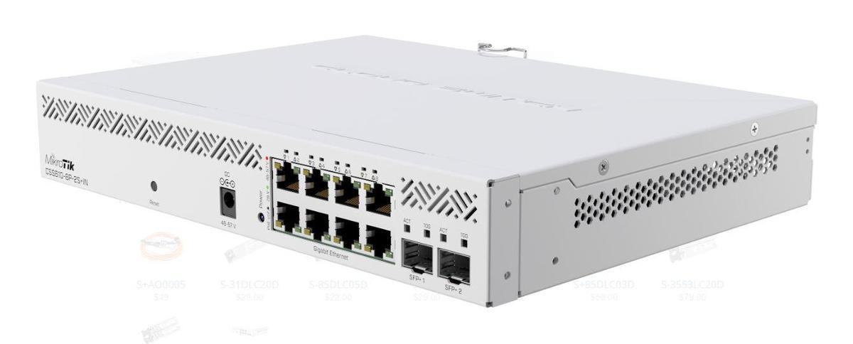 MIKROTIK, CSS610-8P-2S+IN, 8P, 2 SFP+ Port , Indoor Switch, SwitchOS Lite, 64 KB Flash, interfata: 8 x 10/100/1000 POE
