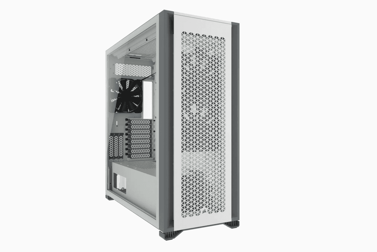 Carcasa Corsair 7000D AIRFLOW, RGB, Full Tower, White
