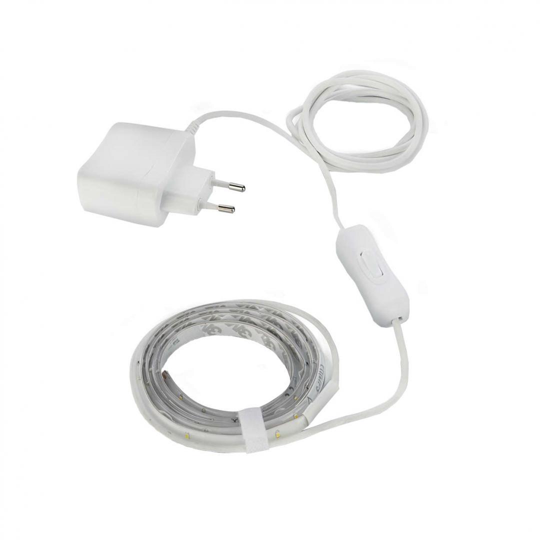 Banda LED Philips myLiving, 4.5W (32W), 220-240V, 350 lm, lumina calda(2700K), IP20, cu comutator pe fir, 2 metri