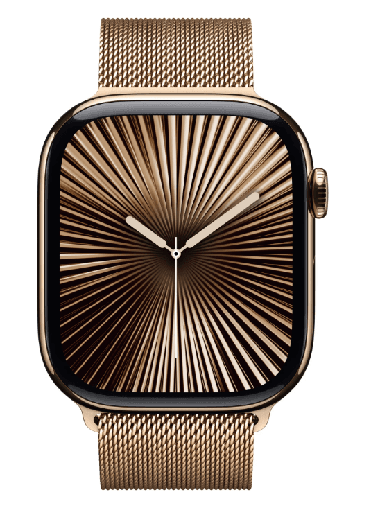 Apple Watch Series 10 Cellular 46mm Natural Titanium Case with Natural Milanese Loop - S/M