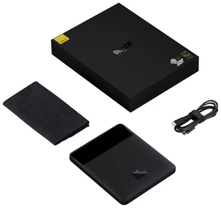 Baterie exerna Baseus Blade, 20000mAh, PD 100W, ultra thin, 2 x USB; 2 x USB Type-C, display digital pt. status baterie