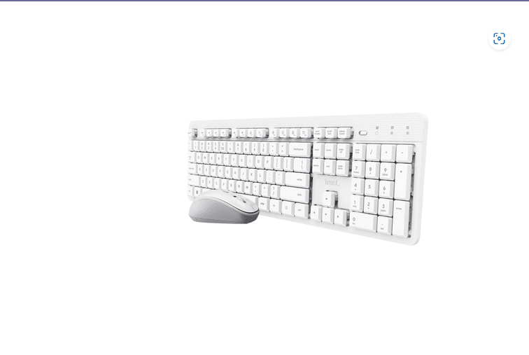 Kit Wireless tastatura si mouse Trust Ody II, taste numerice, alb