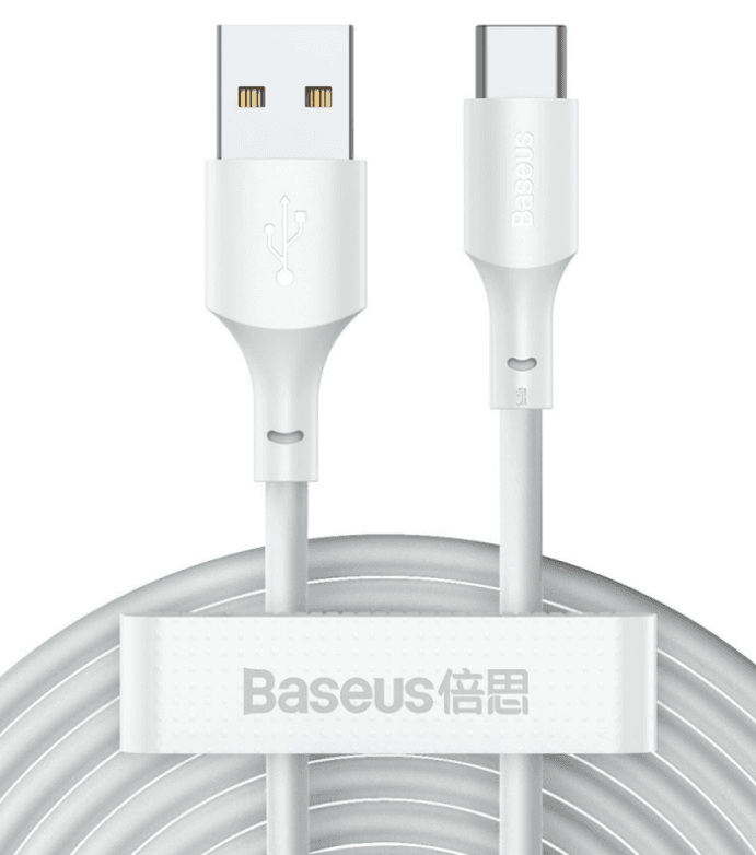 Cablu alimentare si date Baseus Simple Wisdom, Fast Charging Data Cable pt. smartphone, USB la USB Type-C 5A (2buc/set)