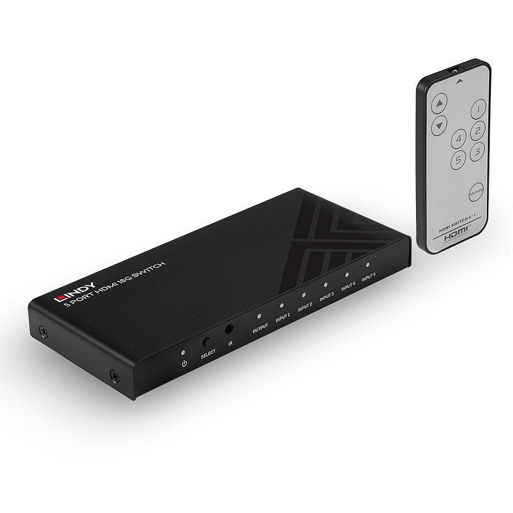 Lindy 5 Port HDMI 18G Switch  Technical details  Specifications  AV Interface: HDMI Interface Standard: HDMI 2.0