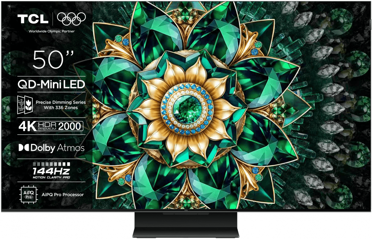 Televizor TCL QD-MiniLED 50Q7C, 126 cm, Smart Google TV, 4K Ultra HD, 144Hz
