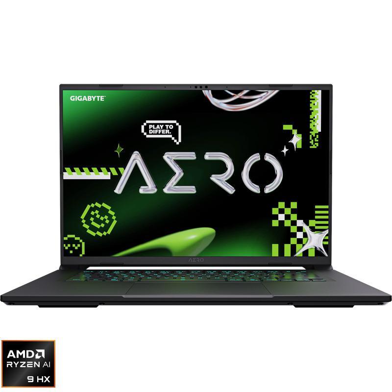 Laptop Gaming GIGABYTE AERO X16 2WH, cu procesor Ryzen AI 9 370HX, 16'' IPS, 32 GB DDR5, 1 TB SSD