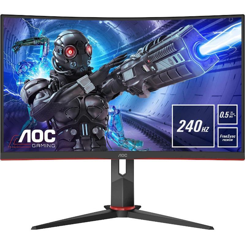 Monitor Gaming AOC C27G2ZE/BK, 27", 1920 x 1080 pixeli, Black, Red, 3 ani Garantie