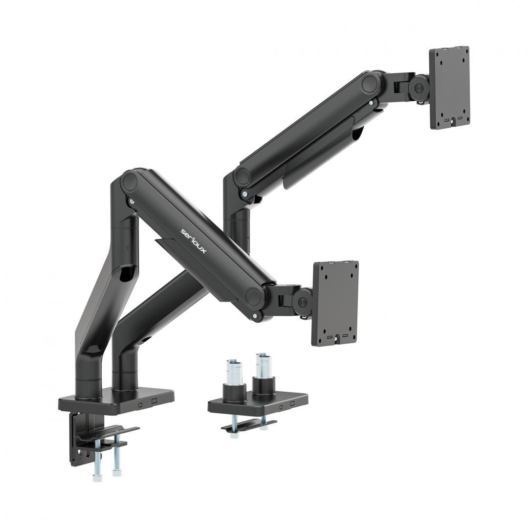Suport 2 monitoare Serioux MM74-C024, tehnologie arc, compatibilitate  dimensiune ecran 17"-45"