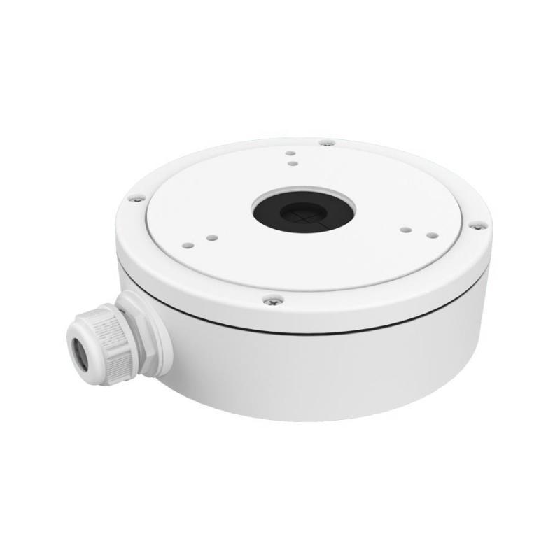 Hikvision Junction box DS-1280ZJ-S ideala pentru montarea camerelor dome/bullet si protejarea cablurilor de legaturi.