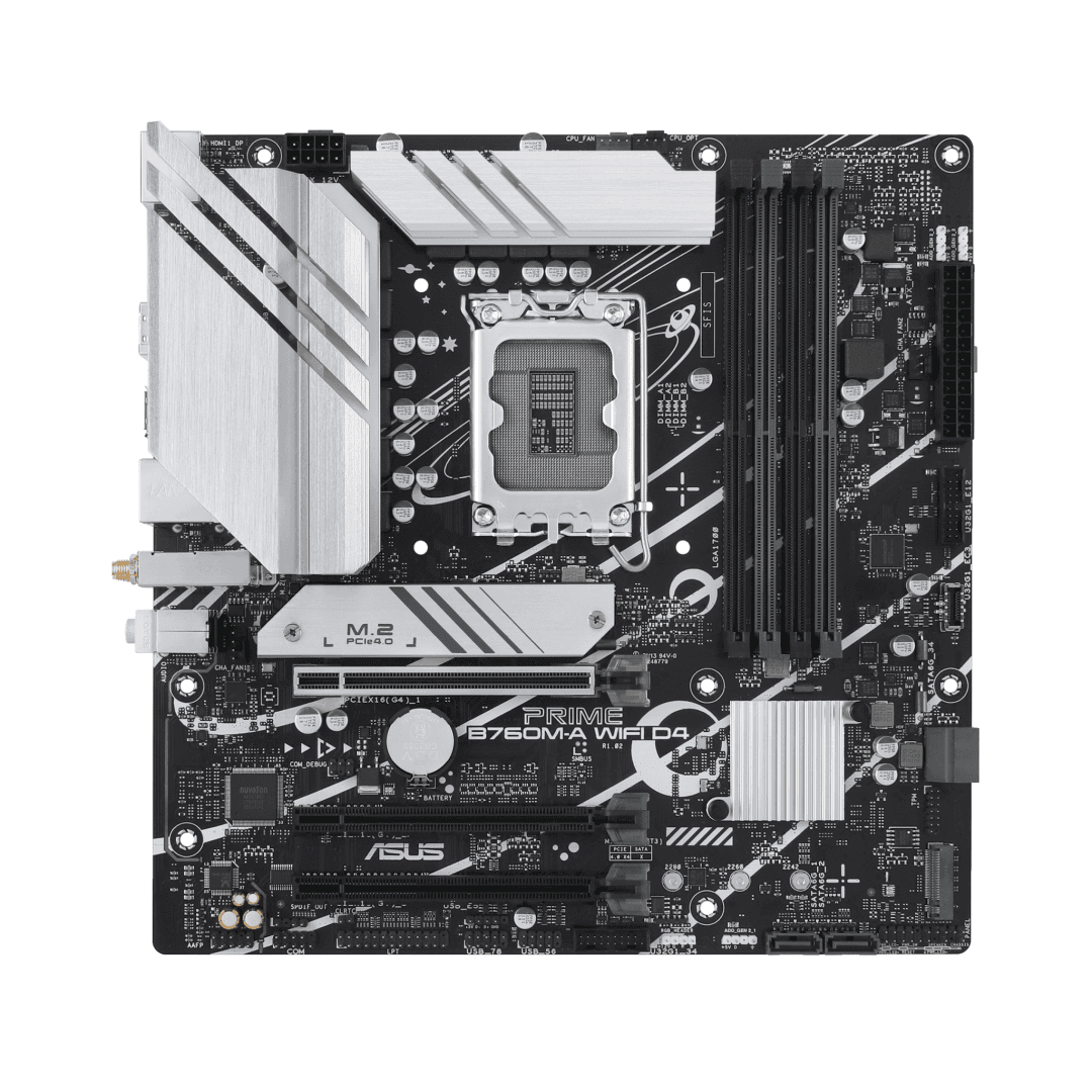 Placa de baza ASUS PRIME B760M-A WIFI D4, Socket 1700, DDR4, Micro-ATX