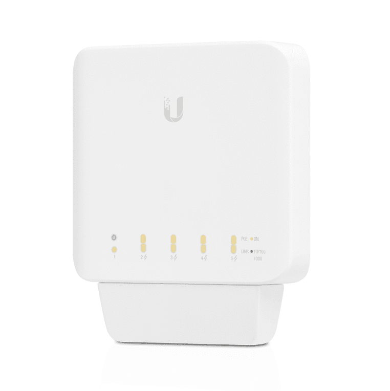 Ubiquiti UniFi Switch, USW-FLEX-3,(3-PACK) 5x 10/100/1000 Mbps RJ45 Ports,4 x 802.3at PoE, consum 5w