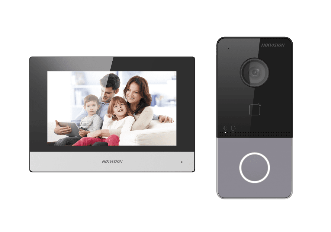 Kit videointercom IP Hikvision DS-KIS603-P(C) Flash 32 MB,memorie RAM 256MB,Indoor station: Supports live view of up to
