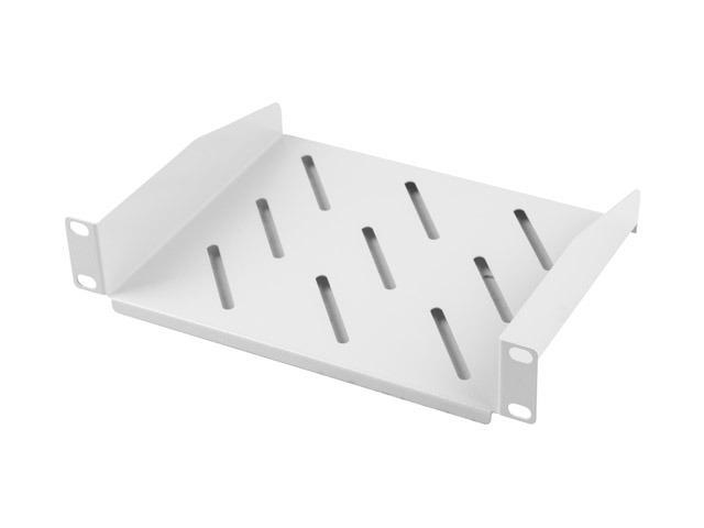 Poliță fixă 10" 1U / 254x180 mm,  max. 20 kg, gri
