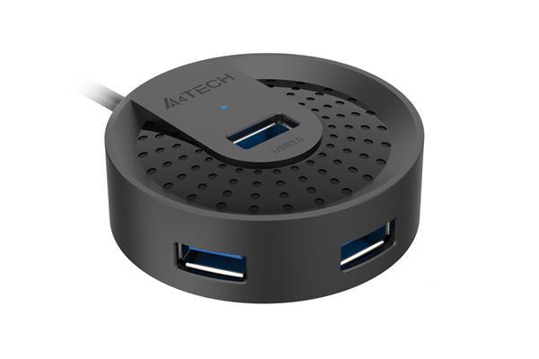 Hub USB A4Tech HUB-30C, USB-C, 5 porturi, Negru