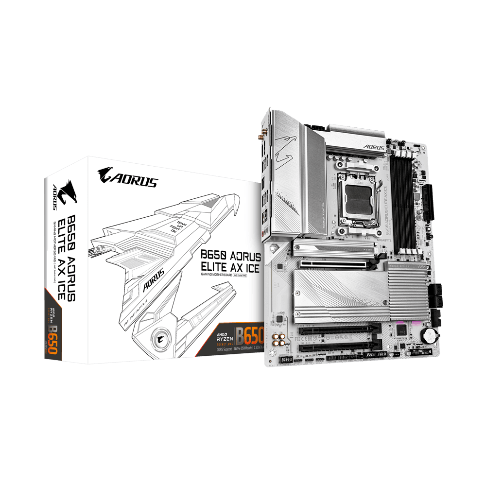 Placa de baza Gigabyte B650 AORUS ELITE AX ICE, Socket AM5, DDR5, ATX