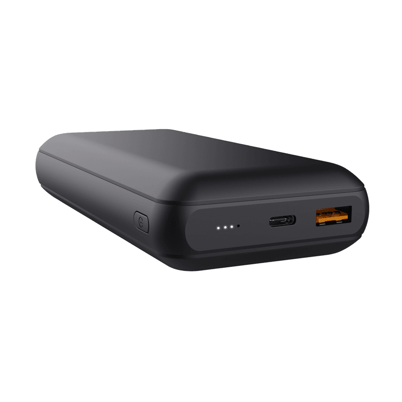 Baterie externa Trust Redoh, capacitate baterie 20.000, 3 porturi USB,  putere maxima intrare 18W,  negru