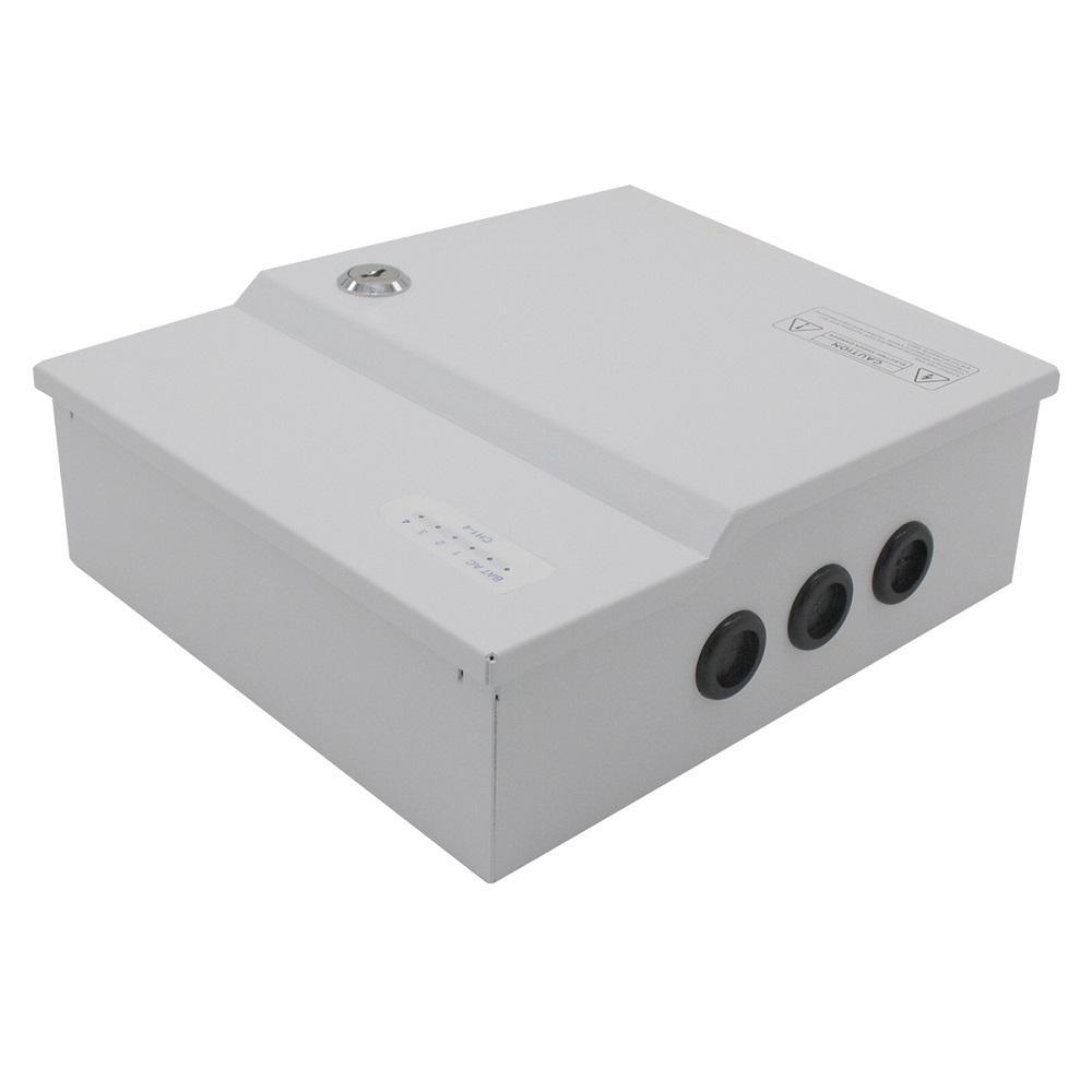 Sursa de alimentare 10A cu back up si 9 canale protejate pentru sisteme CCTV, STD-XWU120-12-9, 9 iesiri protejate PTC