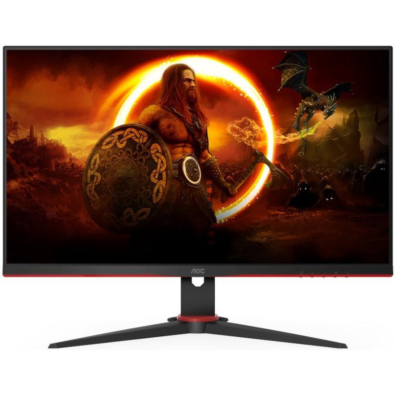 Monitor Gaming AOC 24G2ZE/BK, 23.8", 1920 x 1080 pixeli, Black, Red, 3 ani Garantie