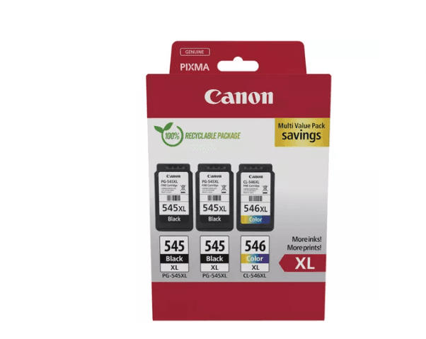 Canon pachet cartuse cearneala PG-545XL X2 /CL-546XL MULTIPACK, capacitate negru: 2 X 400 pagini/13ml