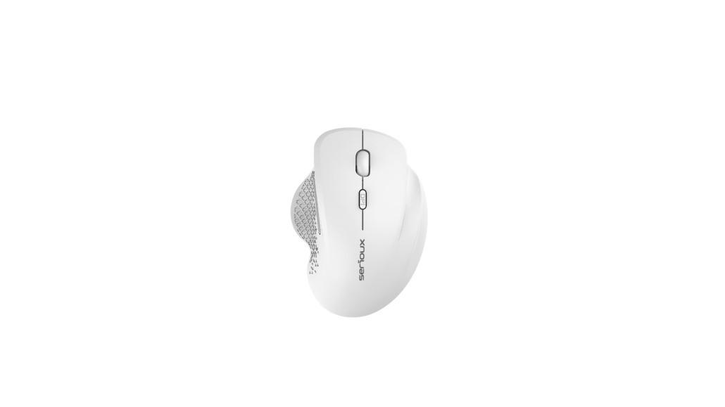 Mouse Serioux Glide 515 Wireless, Alb, Senzor: Optic, DPI: 800/ 1200/ 1600, conexiune: Dongle USB 2,4 GHz