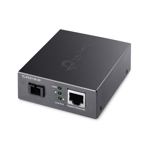 "10/100/1000 Mbps RJ45 to 1000 Mbps Single-mode SC WDM Bi-Directional Fiber Converter PORT: 1× Gigabit SC Port