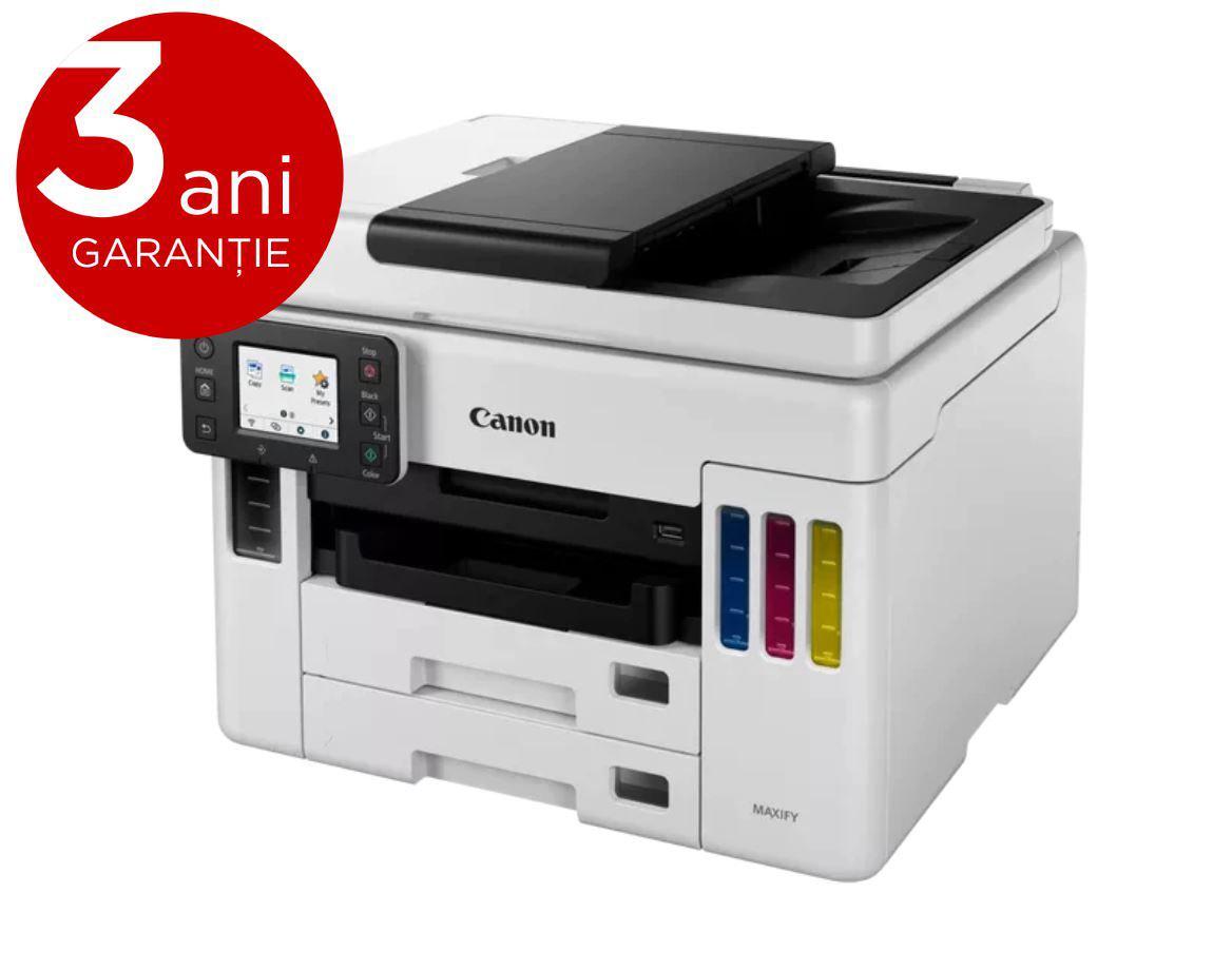 Multifunctional inkjet color CISS Canon Maxify GX7040, ( Print, Copy,Scan, Fax, Cloud), dimensiune A4 , duplex printare
