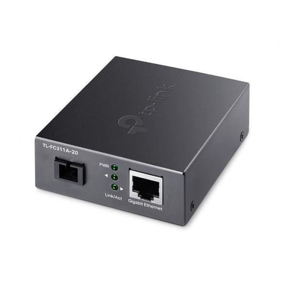 "10/100/1000 Mbps RJ45 to 1000 Mbps Single-mode SC WDM Bi-Directional Fiber Converter PORT: 1× Gigabit SC Port