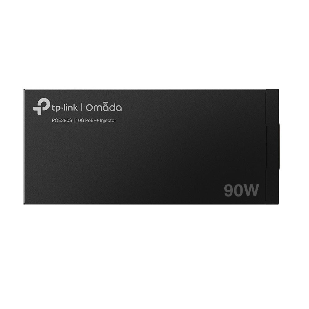 "Omada 10G PoE++ Injector Adapter PORT: 1× 10Gbps PoE Port, 1× 10Gbps Non-PoE Port SPEC: 802.3bt/at/af Compliant