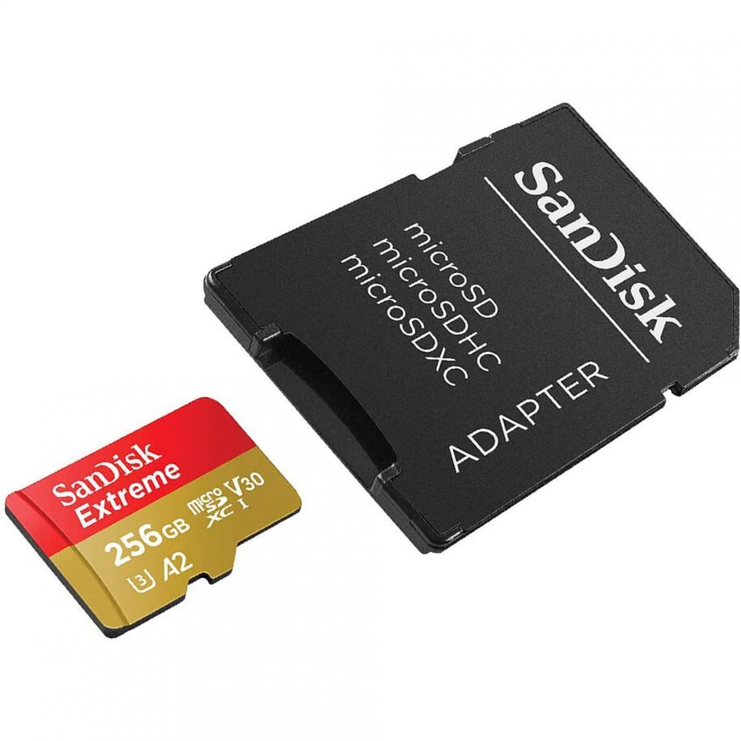 Card de Memorie MicroSDXC  SanDisk Extreme PLUS, 256GB, Clasa 10, R/W speed: up to 100MB/s/ 90MB/s